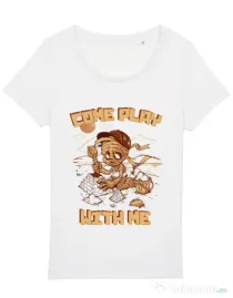Tricou STANLEY STELLA dama Come play with me Alb