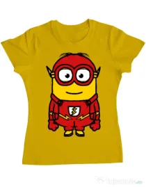 Tricou ADLER dama Minion flash Galben