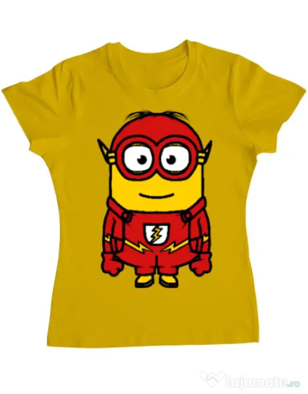 Tricou ADLER dama Minion flash Galben