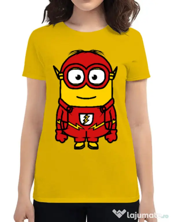 Tricou ADLER dama Minion flash Galben