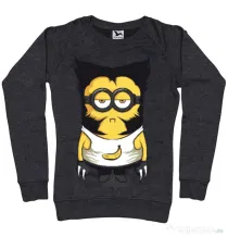 Bluza ADLER dama Wolve minion Negru melanj