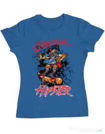 Tricou ADLER dama Original hipster Albastru azuriu