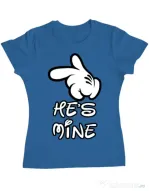 Tricou ADLER dama He is mine Albastru azuriu