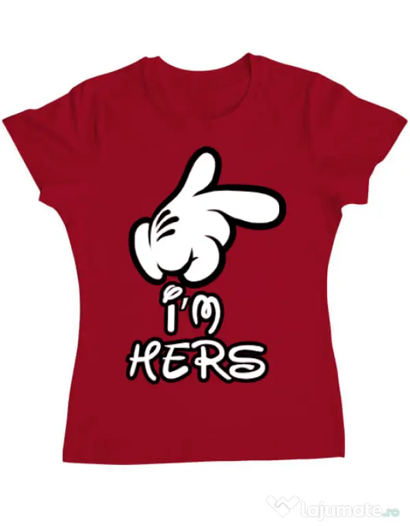 Tricou ADLER dama I am hers Rosu