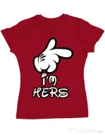Tricou ADLER dama I am hers Rosu