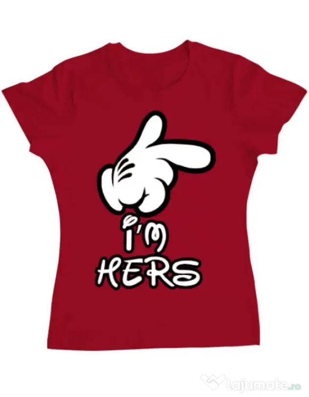 Tricou ADLER dama I am hers Rosu