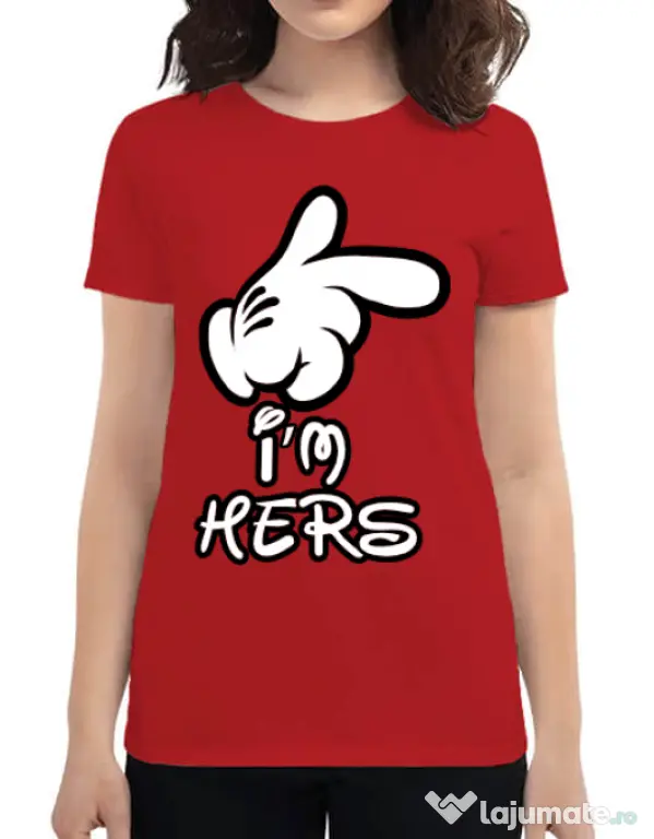 Tricou ADLER dama I am hers Rosu