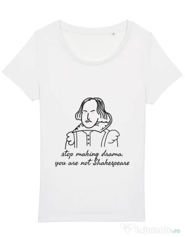 Tricou STANLEY STELLA dama Stop making drama Alb