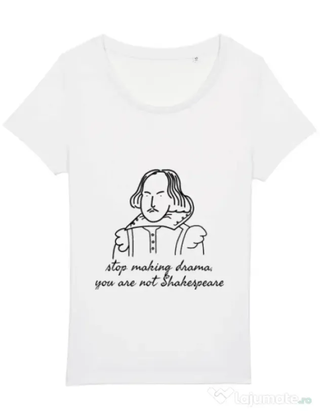 Tricou STANLEY STELLA dama Stop making drama Alb