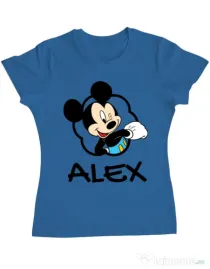 Tricou ADLER dama Mouse son Albastru azuriu