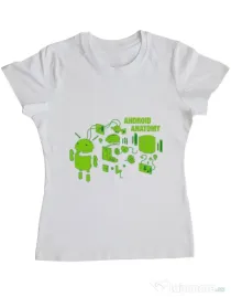 Tricou ADLER dama Android anatomy Alb