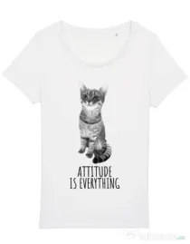 Tricou STANLEY STELLA dama Attitude is everything Alb