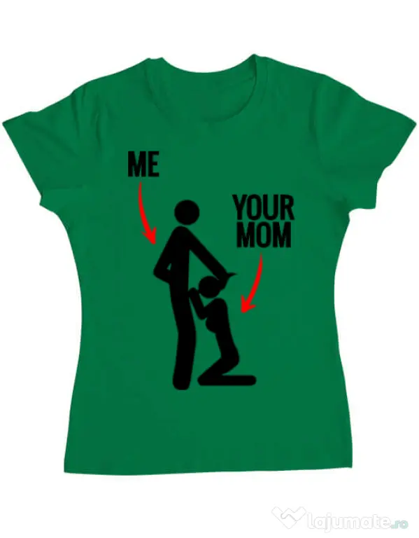 Tricou ADLER dama Me your mom Verde mediu