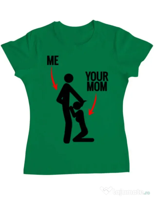 Tricou ADLER dama Me your mom Verde mediu