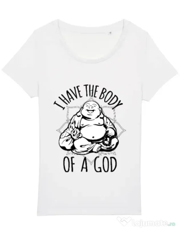 Tricou STANLEY STELLA dama Body of a god Alb