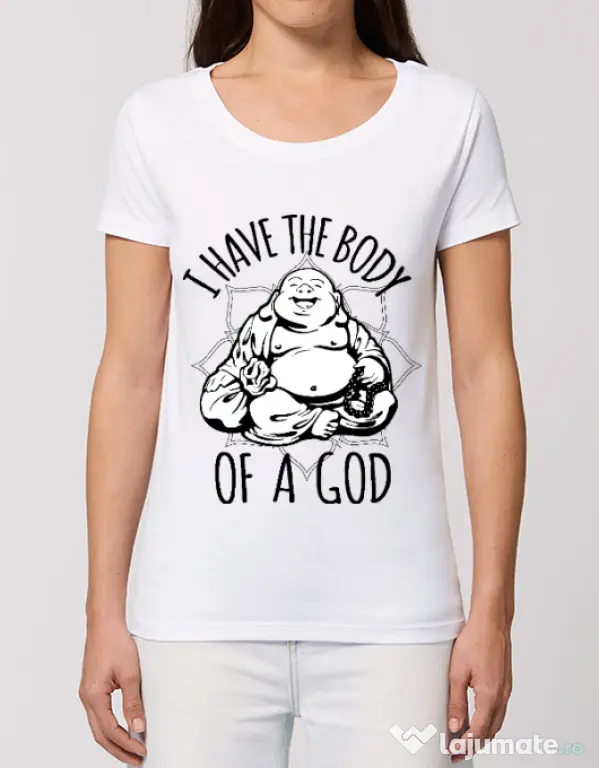 Tricou STANLEY STELLA dama Body of a god Alb
