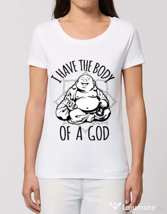 Tricou STANLEY STELLA dama Body of a god Alb