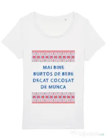 Tricou STANLEY STELLA dama Burtos de bere Alb