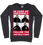 Bluza ADLER dama In case of emergency Negru melanj