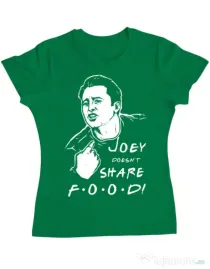 Tricou ADLER dama Joey doesnt share food Verde mediu