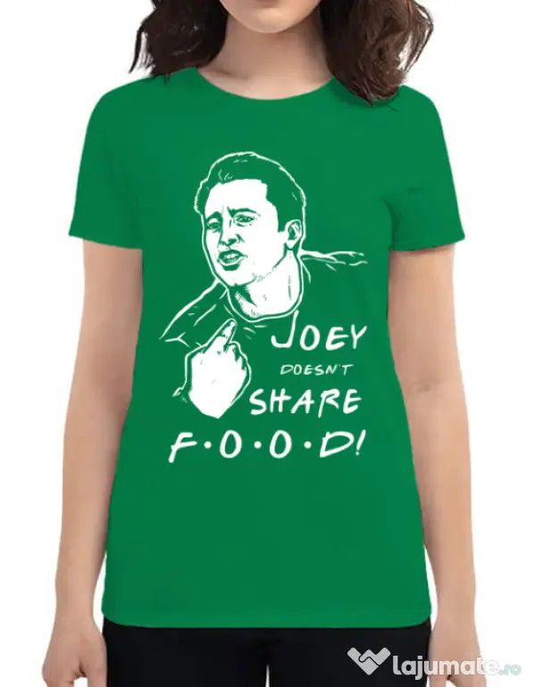 Tricou ADLER dama Joey doesnt share food Verde mediu