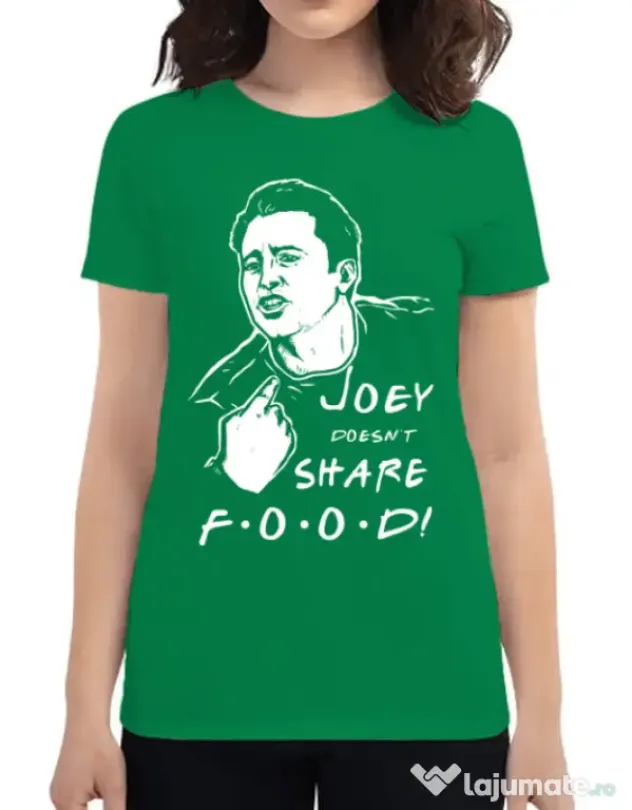 Tricou ADLER dama Joey doesnt share food Verde mediu