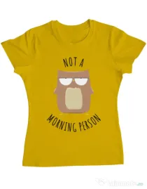 Tricou ADLER dama Morning owl Galben