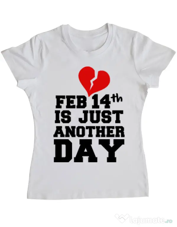 Tricou ADLER dama 14 Februarie Alb