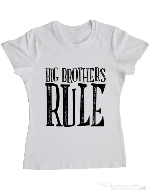 Tricou ADLER dama Big brothers rule Alb