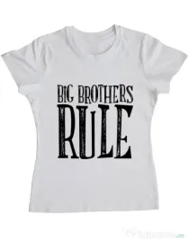Tricou ADLER dama Big brothers rule Alb