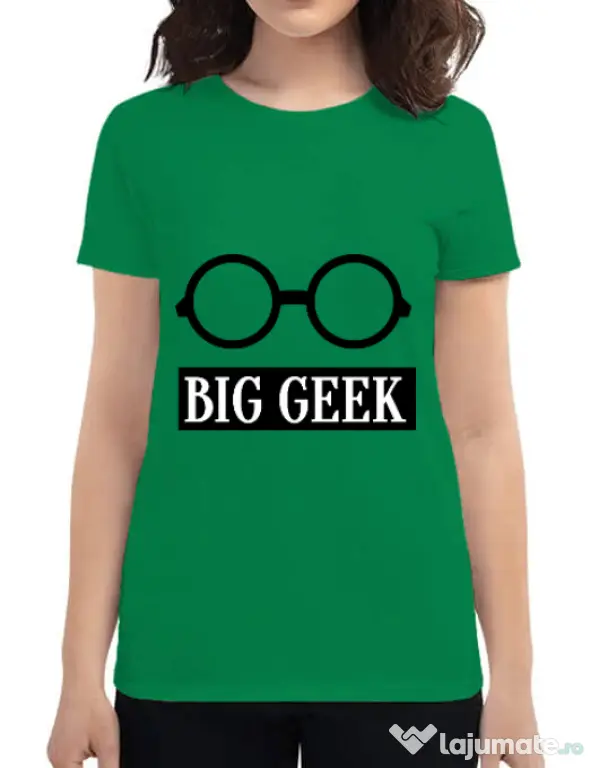 Tricou ADLER dama Big geek Verde mediu