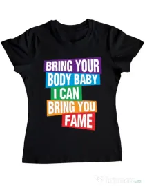 Tricou ADLER dama Bring your body Negru