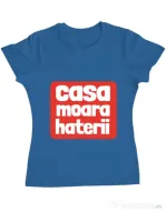 Tricou ADLER dama Casa moara haterii Albastru azuriu