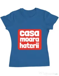 Tricou ADLER dama Casa moara haterii Albastru azuriu