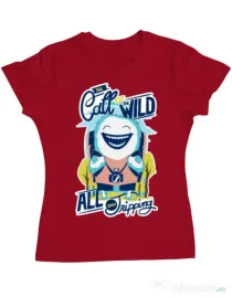Tricou ADLER dama Call of the wild Rosu
