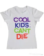 Tricou ADLER dama Cool kids Alb