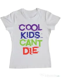Tricou ADLER dama Cool kids Alb