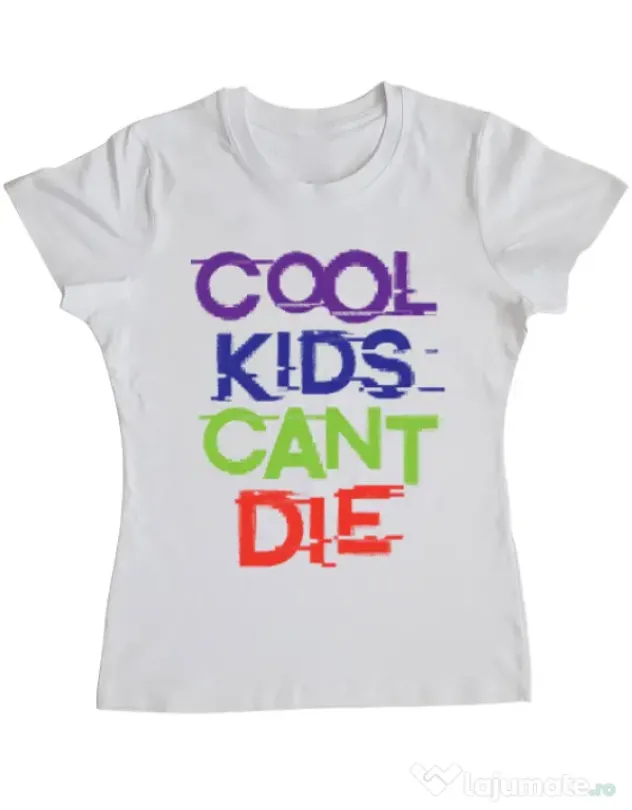 Tricou ADLER dama Cool kids Alb