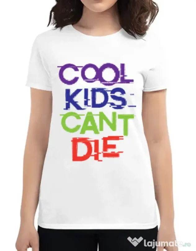 Tricou ADLER dama Cool kids Alb