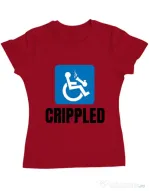 Tricou ADLER dama Crippled Rosu