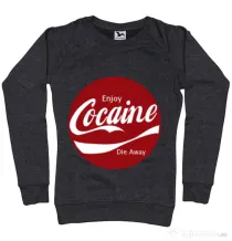 Bluza ADLER dama Enjoy cocaine Negru melanj