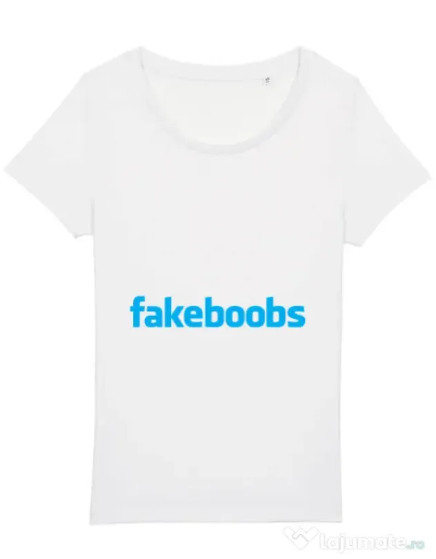 Tricou STANLEY STELLA dama Fakeboobs Alb