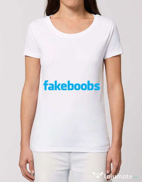 Tricou STANLEY STELLA dama Fakeboobs Alb