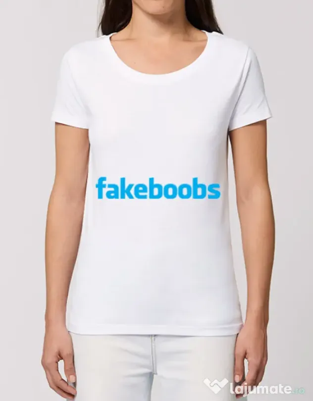 Tricou STANLEY STELLA dama Fakeboobs Alb