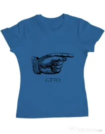 Tricou ADLER dama GTFO Albastru azuriu