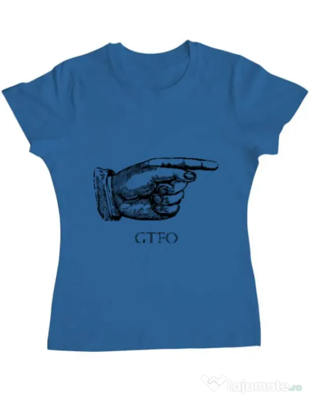 Tricou ADLER dama GTFO Albastru azuriu