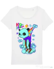 Tricou STANLEY STELLA dama High panda Alb