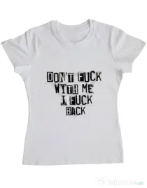 Tricou ADLER dama I fuck back Alb