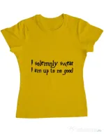 Tricou ADLER dama I solemnly swear Galben