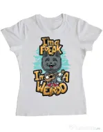 Tricou ADLER dama I am a freak Alb